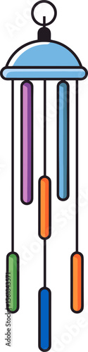 Whimsical Wind Chime: A Symphony of Colors and Gentle Melodies