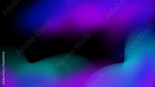 Colorful abstract gradient background with soft blurred purple, blue, and teal hues on a dark backdrop