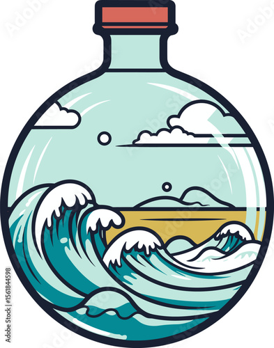 Ocean in a Bottle: A Captivating Coastal Landscape