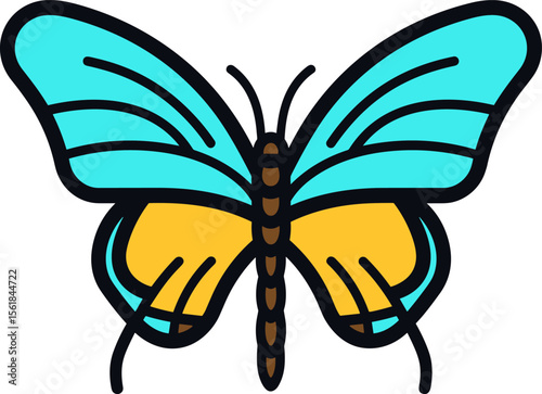 Vibrant Butterfly Illustration: A Symphony of Colors in Nature's Palette