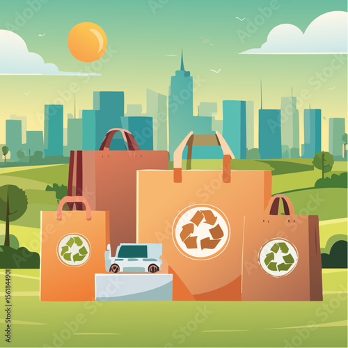  Modern vector icons for eco-packaging- recyclable box, biodegradable label, green delivery, .svg
