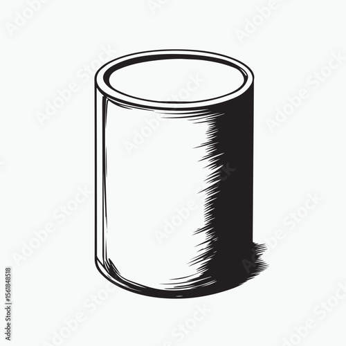 tin can on white background