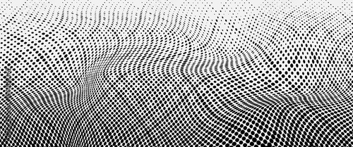 Half tone gradient. Dotted gradient, fine dot spraying and halftone dotted background seamless horizontal geometric pattern vector template set. vector illustration