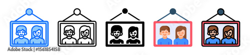 Picture Frame Icon Set Collection Multiple Style