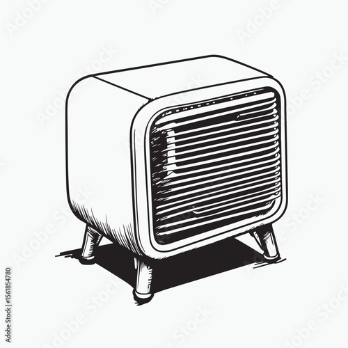 electric heater isolated on white