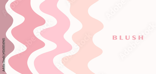 Twisted distorted retro blush banner background
