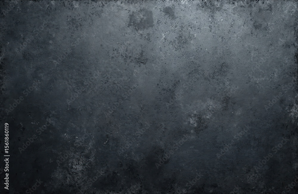 Fototapeta premium Dark grey grunge textured background. Rough, faded concrete cement wall, urban surface. Empty space for text. Vintage, rustic, industrial background. Monochrome stone surface. Grimy background for