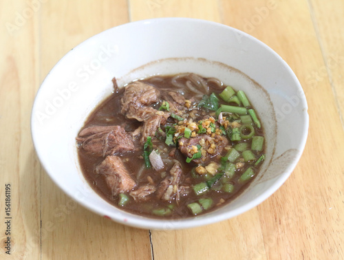 Boat noodles with delicious and spicy flavors