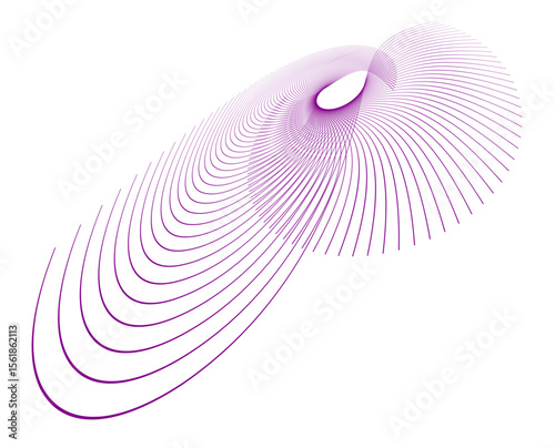 vector illustration of a pink spiral Design Element Wave Lines Guilloche curve line Background circle for Pattern branding Frame border certificates, diplomas