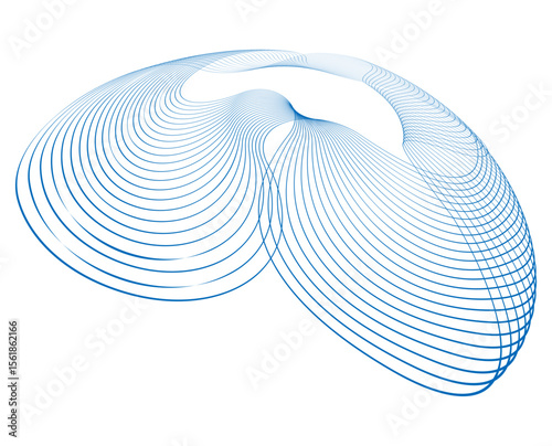 abstract blue background with waves Design Element Wave Lines Guilloche curve line Background circle for Pattern branding Frame border certificates, diplomas
