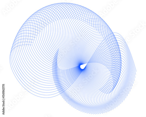abstract blue background with circles Design Element Wave Lines Guilloche curve line Background circle for Pattern branding Frame border certificates, diplomas