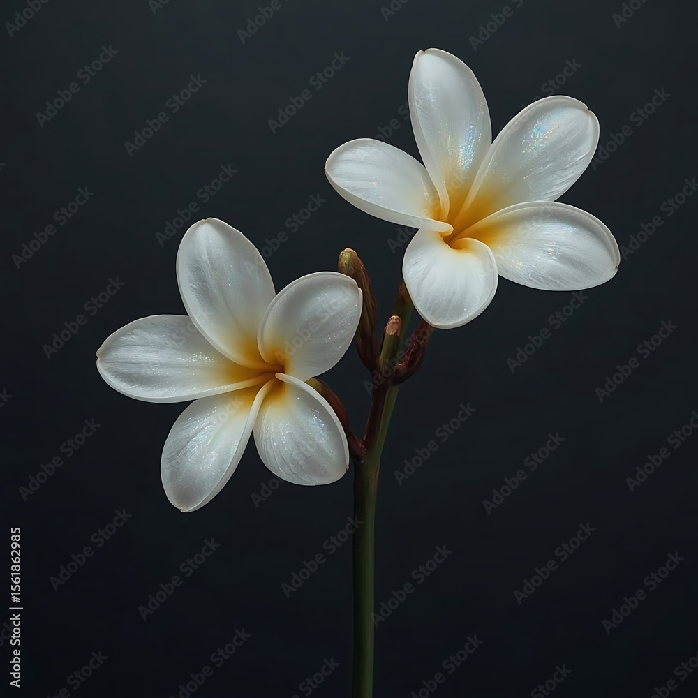 Naklejka premium white frangipani flower