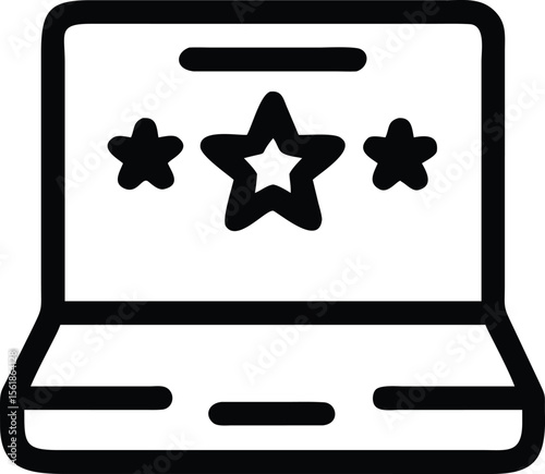 Online Survey Laptop With Rating Star