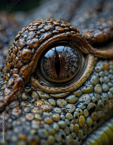 close up of a lizard eye