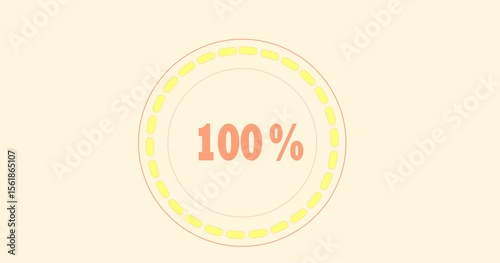 Yellow 0 to 100 loading animation with smooth circular progress. Perfect for UI/UX, dashboards, apps, preloaders, and modern motion graphic elements.

