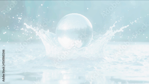 Amazing splashes of white water