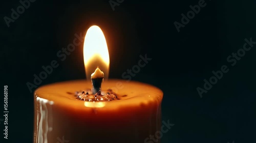 Close-up of a lit candle