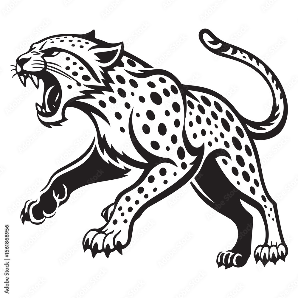 Obraz premium leopard vector illustration