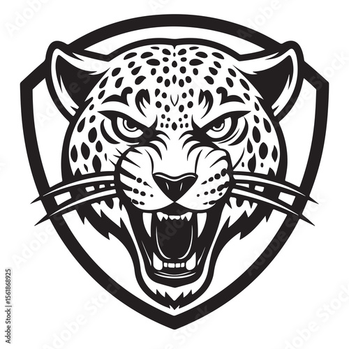 Tiger head vector illustration in tribal tattoo style