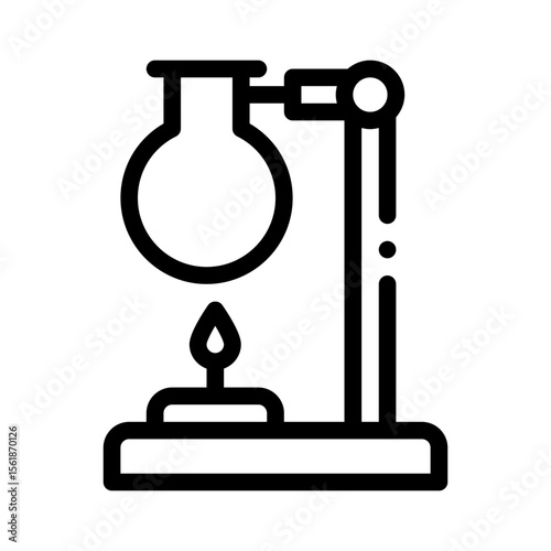 chemistry lab line icon