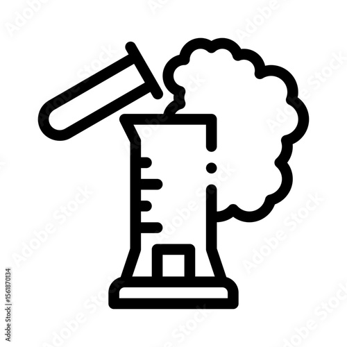 chemical reaction line icon