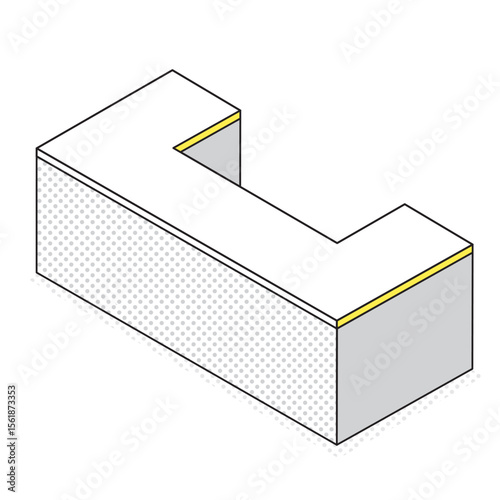 シンプルな受付カウンター