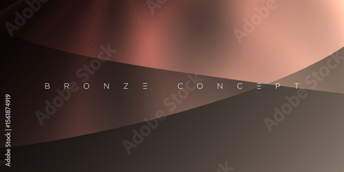 Minimal abstract bronze background with curved metallic gradients and soft light reflections. Ideal for elegant branding, digital design, stylish presentations, and premium creative compositions.