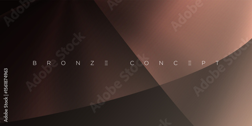 Elegant minimal abstract bronze background featuring large layered curved shapes with smooth gradients. Ideal for luxury branding, digital artwork, and stylish presentation compositions.