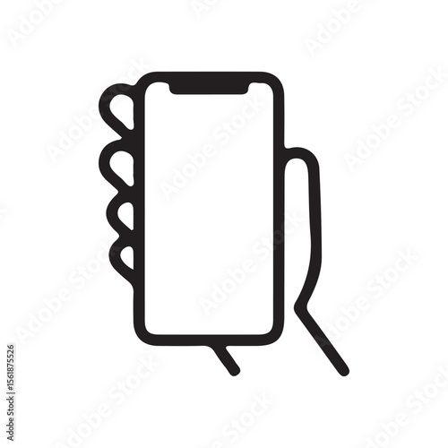 smartphone with blank screen