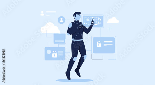 Advanced Security System Conceptual Design With Robotic Protection And Digital Safety
