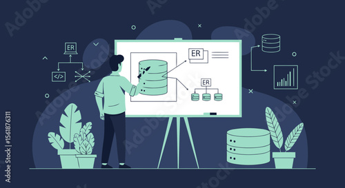 Analyzing Data Structures Illustration for Database Management Concept