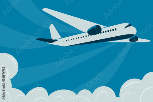 Airplane in the sky