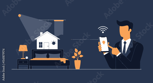 Controlling Smart Home With Mobile Application From Anywhere Modern Home Automation System