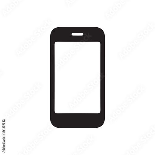 black smartphone isolated on white