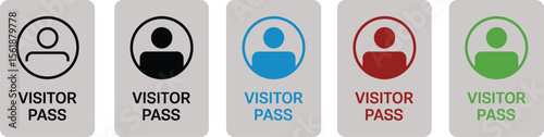 Visitor pass identification card access control entry security badge system