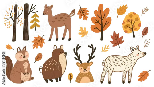 Vector animal set