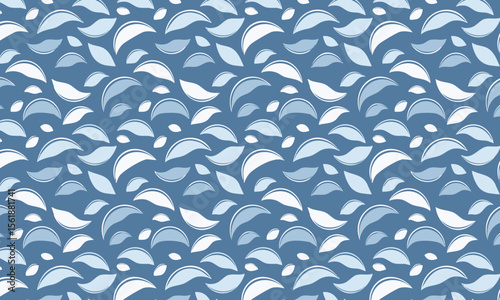 Calming Abstract Falling Leaves Seamless Pattern