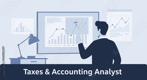 Financial Insight Man Analyzing Business Data With Graphics And Charts Presentation