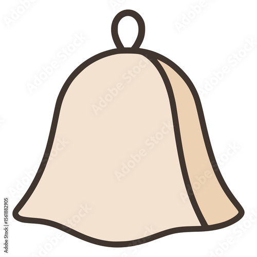 sauna hat accessories flat color vector illustration template design