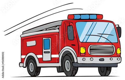 Fire truck vector illustration