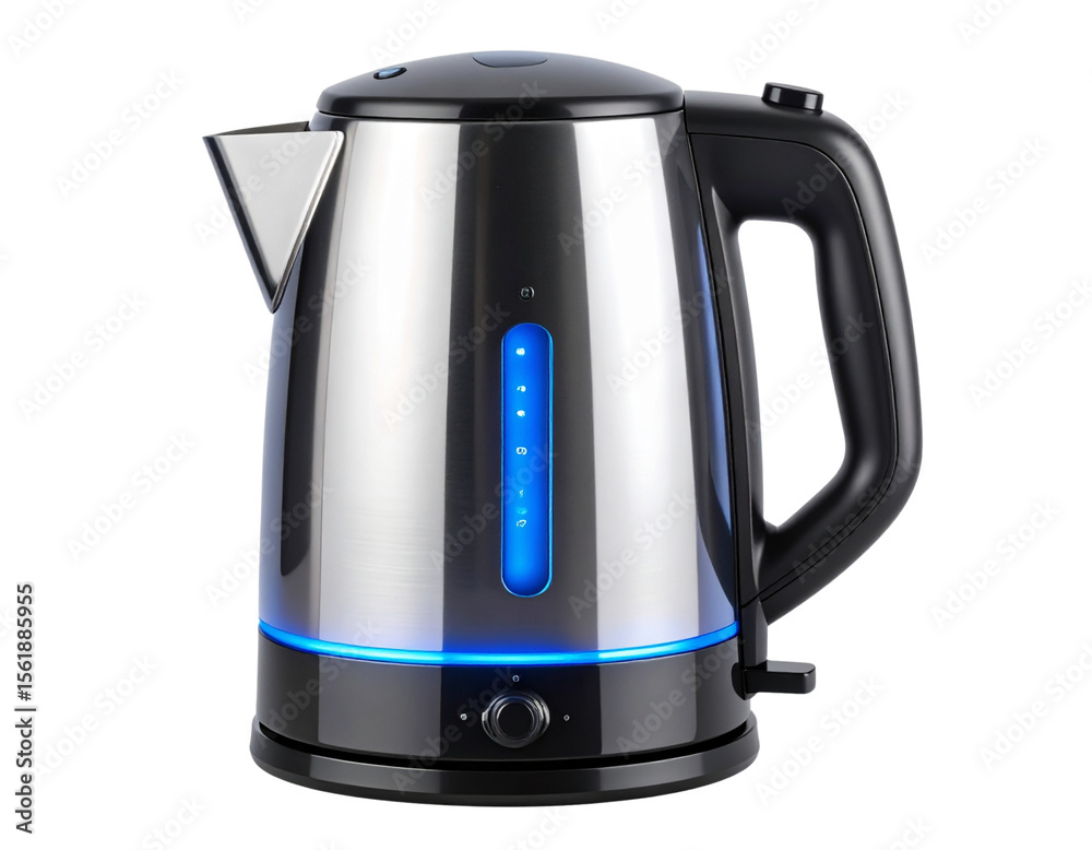 Modern Electric Kettle with LED Temperature Display, isolated on a transparent background Modern Electric Kettle with LED Temperature Display, isolated on a transparent background