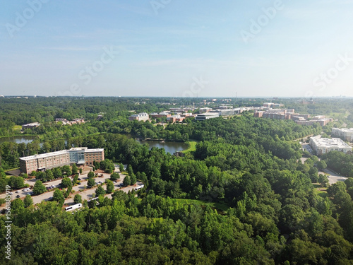 Aerial view of the North Carolina State University Centennial campus