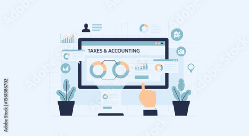 Online Taxes And Accounting Software For Business Financial Analytics Presentation