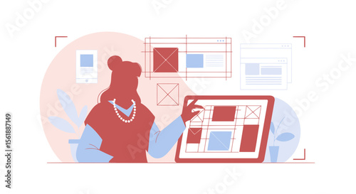 Professional Designer Working On Modern App Development And Website Layout