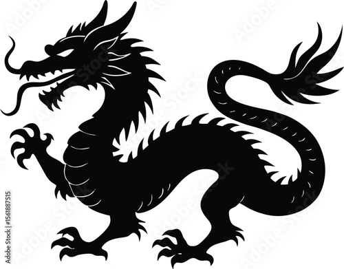 dragon tattoo design on transparent background
