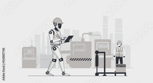 Robotics And Automation Future Factory With Human And Robot Collaboration