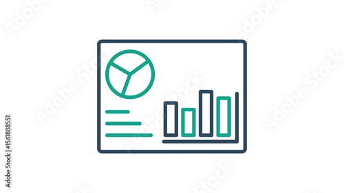 Dashboard icon animated. animated icon related to data analytics. suitable for user interface, provide visual feedback and more. alpha channel, transparent background