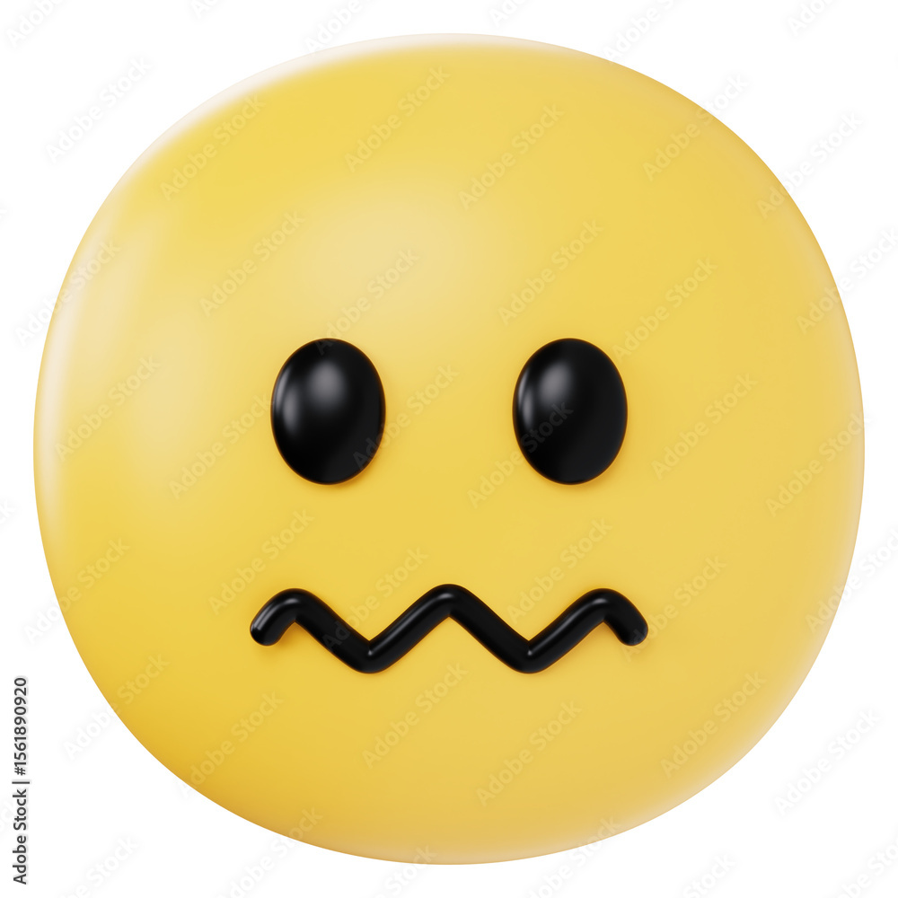 Fototapeta premium happy smiley face 3d render icon in cartoon plastic style minimal isolated on transparent white background 