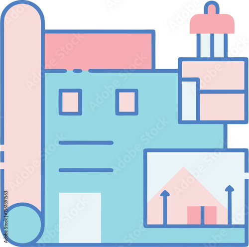 Blueprint: Construction Plan Pastel

