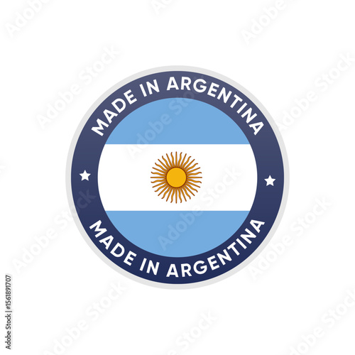 Made in Argentina Badge Stamp Vector Design